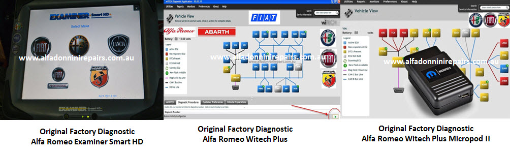 alfa romeo donnini repairs diagnostic scan tools
